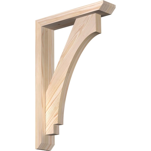 Ekena Millwork Imperial Slat Smooth Bracket w/ Offset Brace, Douglas Fir, 3 1/2"W x 16"D x 24"H BKT0402X16X24IMP06SDF - main